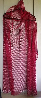 $29.95 • Buy Red Cape Hood Mesh Devil Little Red Riding Hood Adult Halloween Role Play 