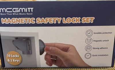 £10.99 • Buy 10 Magnetic Child Locks For Kitchen Cupboards 2 Keys 2 Installation Locators
