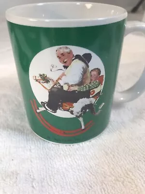 Vintage Ceramic Mug With The Art Of Norman Rockwell “Gramps At The Reins” • $18.60