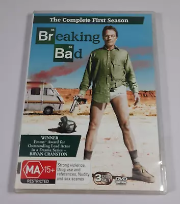 Breaking Bad Season 1 TV Series 3 Disc PAL MA15+ DVD Region 4 VGC Bryan Cranston • $6.49