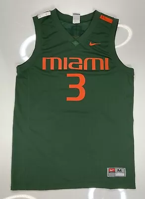 Nike Miami Hurricanes 3 Basketball Jersey Men Medium Green University Of Miami • $29.95