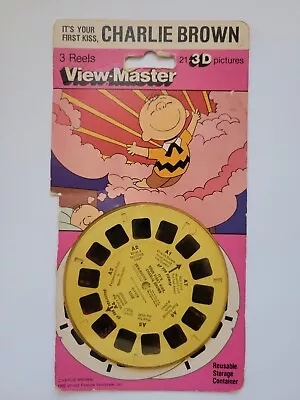 Vintage View Master It's Your First Kiss Charlie Brown 3D Peanuts 3 Reels #1039 • $9.74