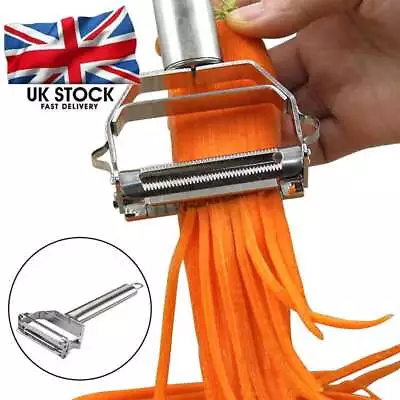 Multi-Function Vegetable Potato Peeler Serrated Julienne Slicer Cutter Salad UK • £6.20