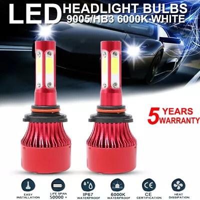 4-sides LED Headlight Kit 9005 HB3 H10 High Beam 120W 32000LM Bulbs 6000K White • $10.79