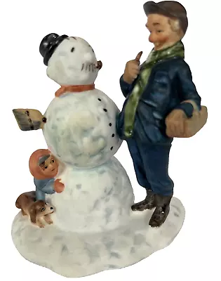 Gorham Bone China Figurine  Snow Sculpture  Norman Rockwell The Four Seasons • $11.99