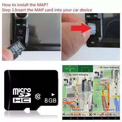 8GB Map SD Card Australia New Zealand For Car Android GPS Navigation System • $36.03