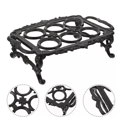  Cast Iron Egg Rack Table Top Display Stand Support Storage Holder • £30.75