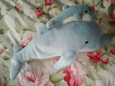 Yomiko Classics Dolphin And Baby Pair Rare Soft Toy Plush Russ • £20