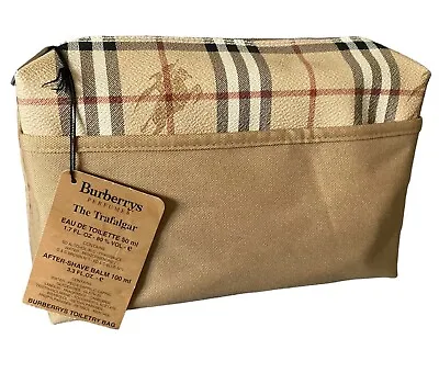 Vintage BURBERRY Dopp Kit Nova Check 1990’s BURBERRYS Toiletry Travel Bag NWT! • $68