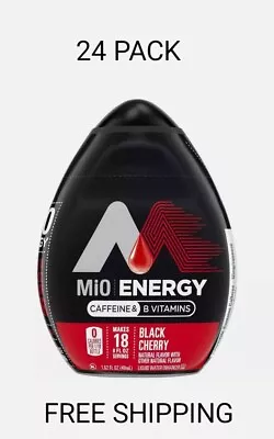 MiO Energy Water Enhancer Black Cherry With Caffeine - 1.62 Oz - Pack Of 24 • $71.99