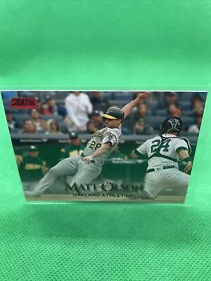 2019 Topps Stadium C Lub- Red Foil #176 Matt Olson Oakland A’s • $1.20