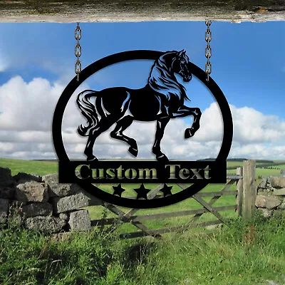 Custom Metal Horse Stall Horse Farm Metal Sign Personalized Barn Sign • $53.75