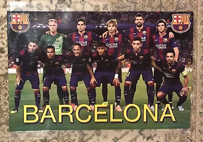 Barcelona FC Team La Liga “Laminated” Poster 25X34 Very Large • $29.99