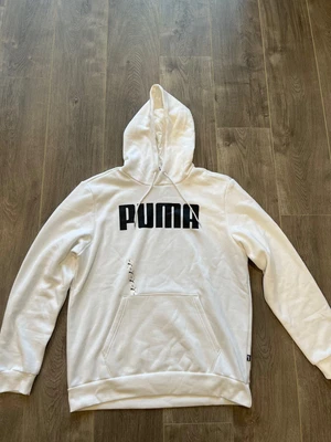 $50 • Buy Puma Hoodie Mens Large White Black Spell Out Logo Sweatshirt Casual Active Gym