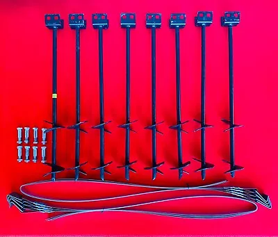 Mobile Home Parts Set Of 8 Auger Type Anchors Tie Down Straps & Bolts • $208.88