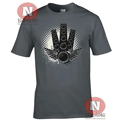 Speaker DJ Club Music Premium Printed T-shirt. Parties Raves Festivals And Clubs • $18.48