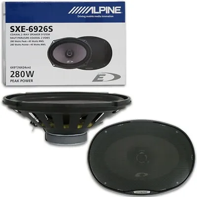 NEW Alpine 6x9-inch 6 X9  Car Audio 2-way Coaxial Speakers Pair Inch 280 Watts • $54.99
