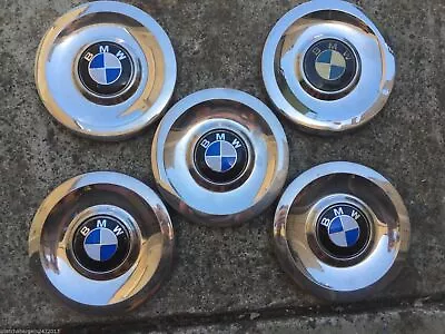 Genuine BMW Vintage 1960'S 1970'S Original Hub Caps Wheel Covers Full Set Of 5 • $199