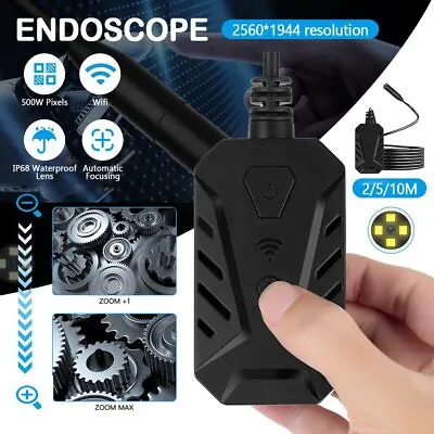 £19.99 • Buy Wifi LED Snake Endoscope Borescope Inspection Camera Scope For IPhone Waterproof
