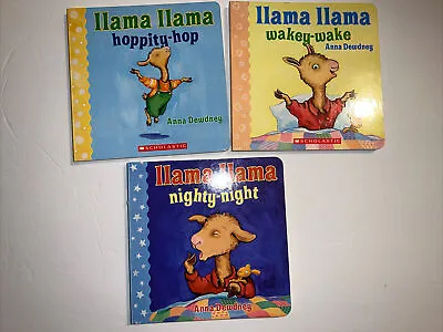 $5.99 • Buy Lot 3 Toddler Board Books Llama Llama Hoppity Hop Wakey Wake Nighty Night GUC