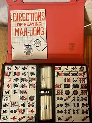 Vintage Mah Jong Game John Jacques London Dragon Game Travel Case Two Tone • $50