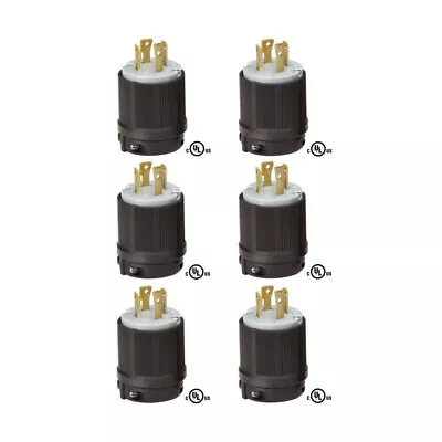 $42.15 • Buy OCSParts L15-30P Locking Plug, Rated For 30 Amp, 250 VAC, CUL Listed (Pack Of 6)