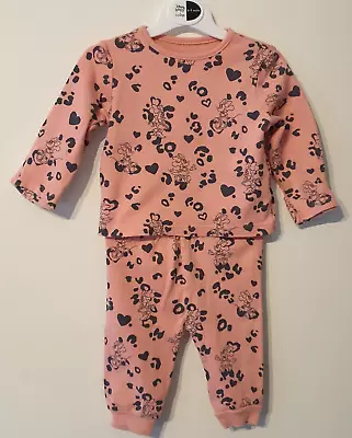 Minnie Mouse Pyjamas Set Pink  Long Sleeve 2 Piece George 3-6 Months Baby Girls • £3.49