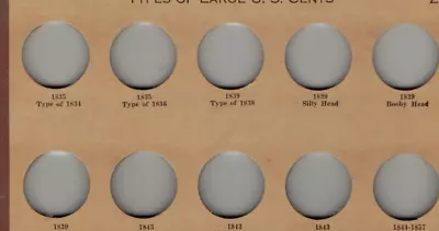 Types Of US Large Cents 1835-3-1857 Wayte Raymond Page USED • $13.99