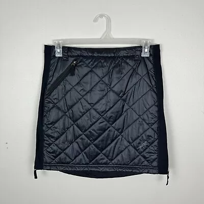 SKHOOP Insulated Quilted Puffer Skirt Black Womens Size L Black Elastic Waist • $47.78