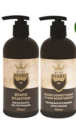 By My Beard Shampoo And Conditioner & Moisturiser Set Men's Facial Hair 300ml • £5.89