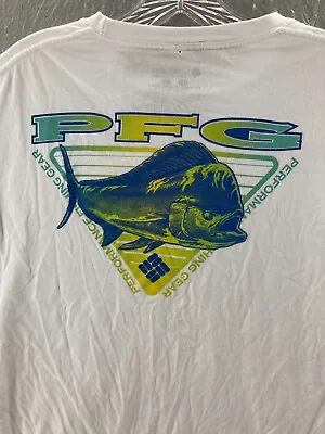 Columbia PFG Shirt Mens Large Outdoors Fishing Mahi Mahi • $13.42