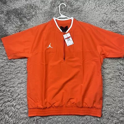 Nike Jordan Team Lightweight SS Coaches Jacket Mens Large Orange CV5858 • $36.99
