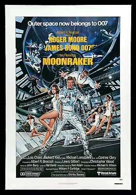 MOONRAKER 🌕 CineMasterpieces JAMES BOND 007 ORIGINAL MOVIE POSTER SPACE 1979 • $1095