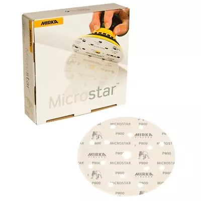 Mirka FM-611-800 Microstar 6  15H Film-Backed Vacuum Grip Disc 800G(Qty 50 /bx) • $57.59