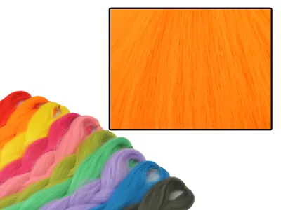 Cyberloxshop Phantasia Kanekalon Jumbo Braid Neon Tangerine Orange Hair Dreads • £4.79