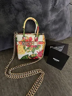 Moschino Micro Floral Chain Handbag Leather Bag • $699