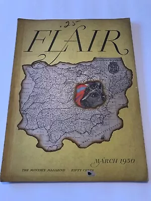 $45 • Buy Flair Magazine March 1950 Hollywood Taylor, Swanson, Salvador Dali Spain Fashion
