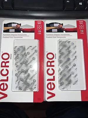 (2) Packs Velcro Brand 80020 5/8  Hook-And-Loop Clear Sticky-Back 20 Dots • $8.99