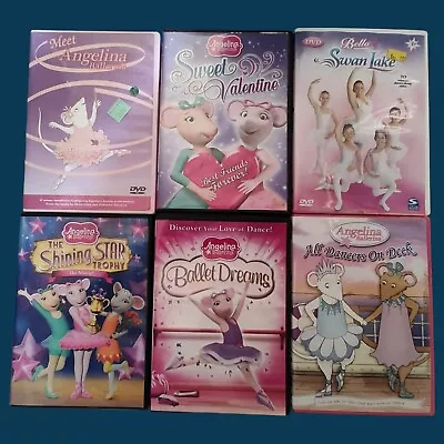 5 Angelina Ballerina Childrens DVDs PLUS 1  Bella Dancerella (lot Of 6) • $24.95