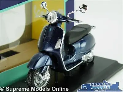 Vespa Granturismo 2003 Scooter Moped Bike Model 1:18 Size Blue Maisto 01738 T3 • £14.99