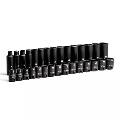 Capri Tools 3/8 In. Drive Shallow And Deep Impact Socket Set Metric 30-Piece • $69.99