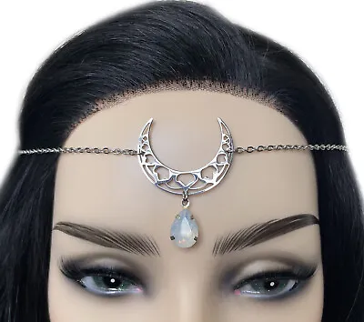 Moon Goddess Mandala Wiccan Pagan Medieval Silver Headpiece Circlet Goth Jewelry • $21.99