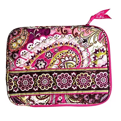 Vera Bradley Tablet Reader Sleeve Case Zip Cover Quilted Very Berry Paisley Pink • $14