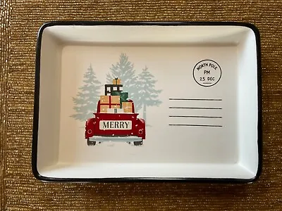 HALLMARK 2023 VIP EXCLUSIVE POSTCARD TRINKET CANDY COIN CERAMIC TRAY 7x5x1 - NEW • $15