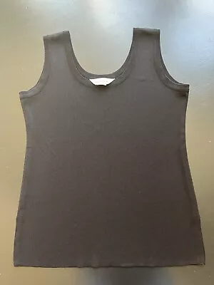 Exclusively Misook Size Small Black Acrylic Scoop Tank Cami • $24.50