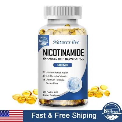 Nicotinamide Resveratrol 500MG Anti-aging NAD Supplement 120 Capsules By NL • $13.32