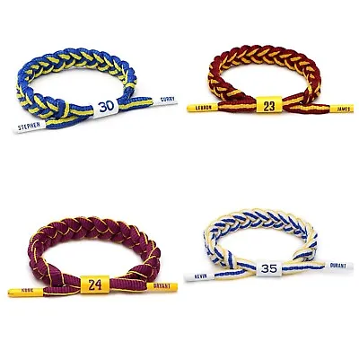 NBA PLAYERS Braided Shoestring Bracelet Durant Curry Lebron Kawhi Jordan Davis • $9.99