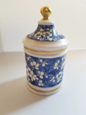 $22 • Buy Vista Alegre VA Portugal Christian Lacroix, Blue & White Floral, Gold Tip.