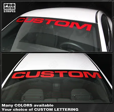 Ford Mustang 2005-2023 Windshield Banner Custom Lettering Decal (Choose Color) • $29.40