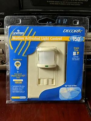 Leviton Decora Motion Activated Light Control PR150-1LA Almond 500W 400VA 180 Dg • $19.99